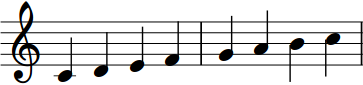 Musical Staff With C Major Scale